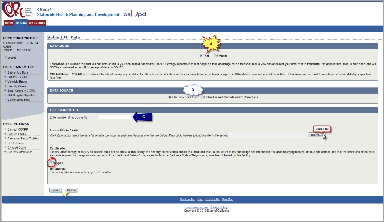 Show Stage 1 Test EDF submission